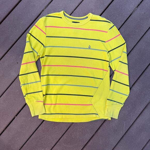Y2K Volcom Striped Longsleeve Shirt - Picture 3 of 6
